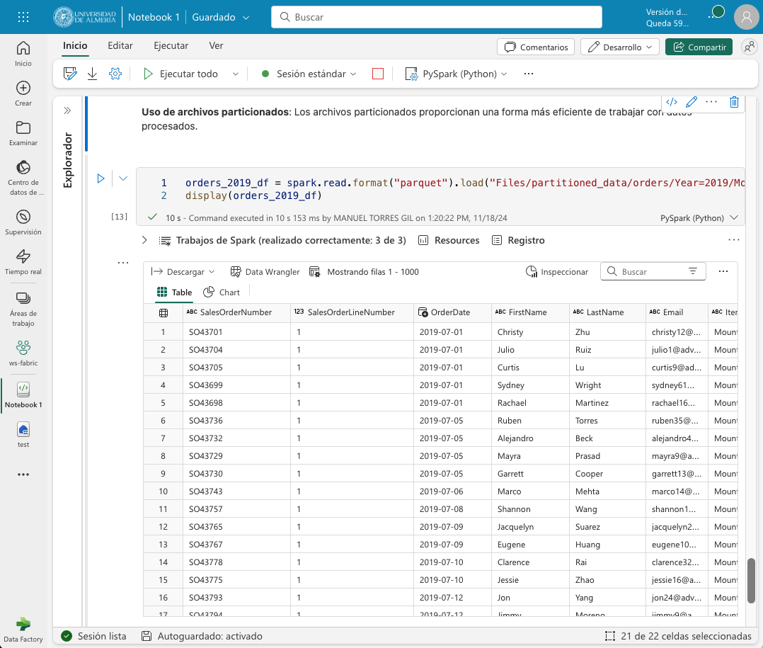 fabric partitioned data 2019