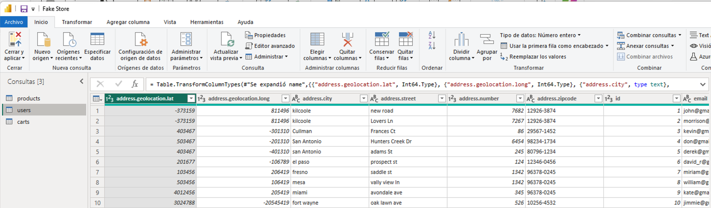 power query users base