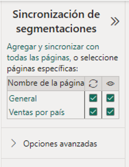 powerbi sincronizacion segmentadores