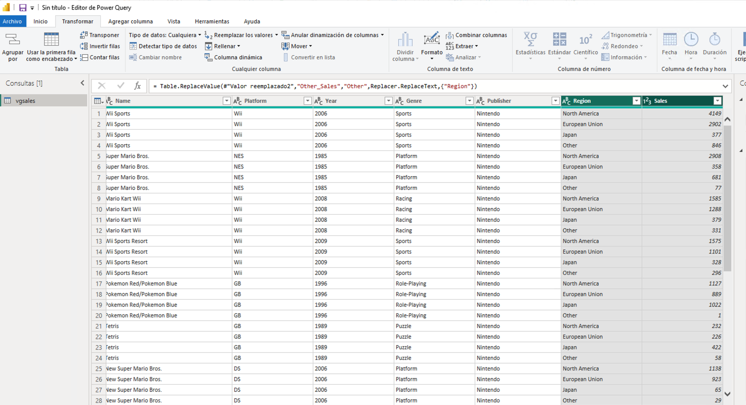 powerbi videojuegos modelado