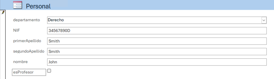 autoformulario personal