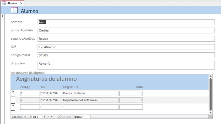 formulario subformulario2