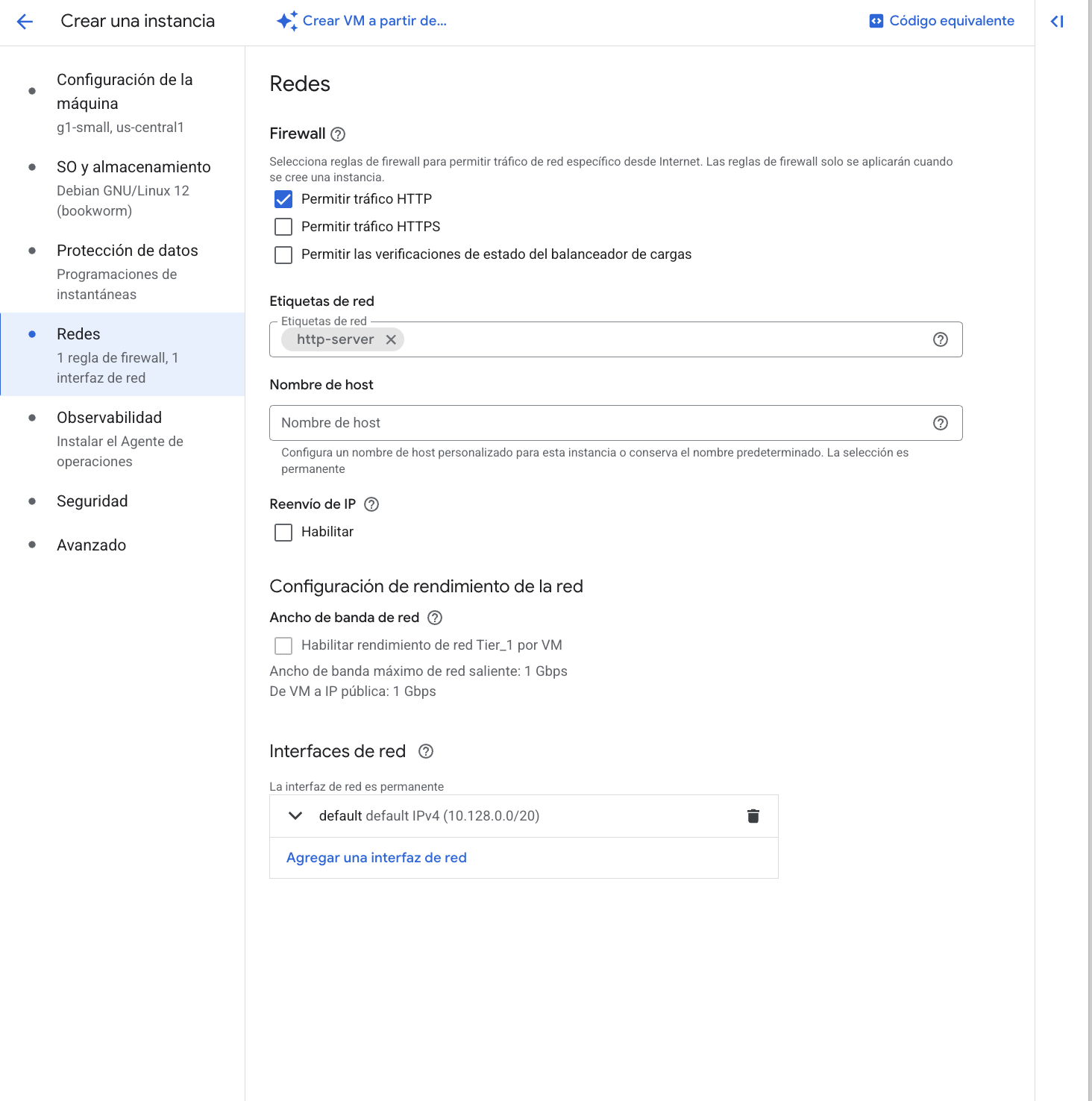 GoogleCloudPermitirHTTP