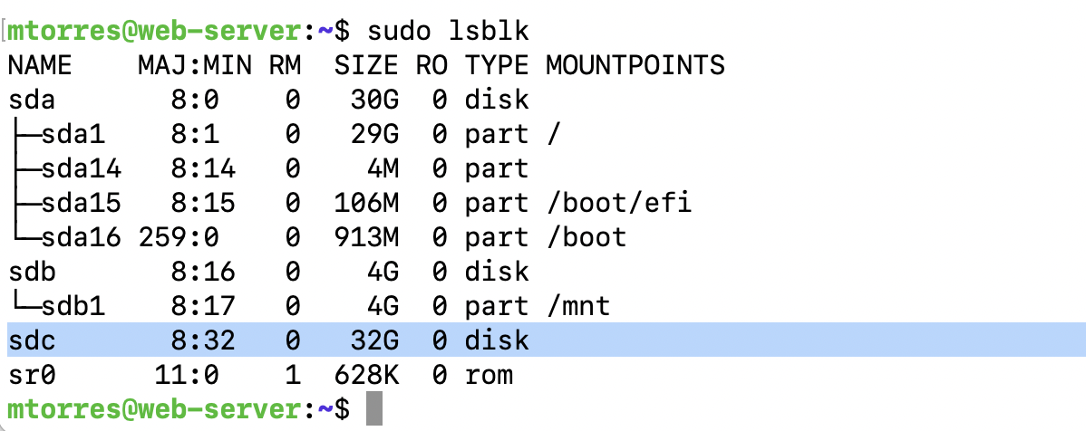 azure attach disk ssh