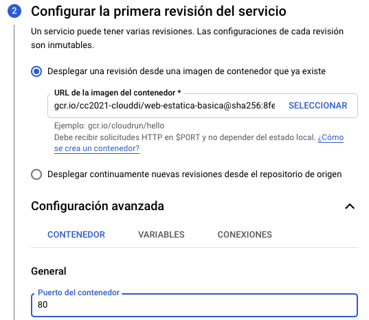 CloudRun SeleccionarPuerto