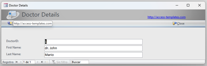 access formulario