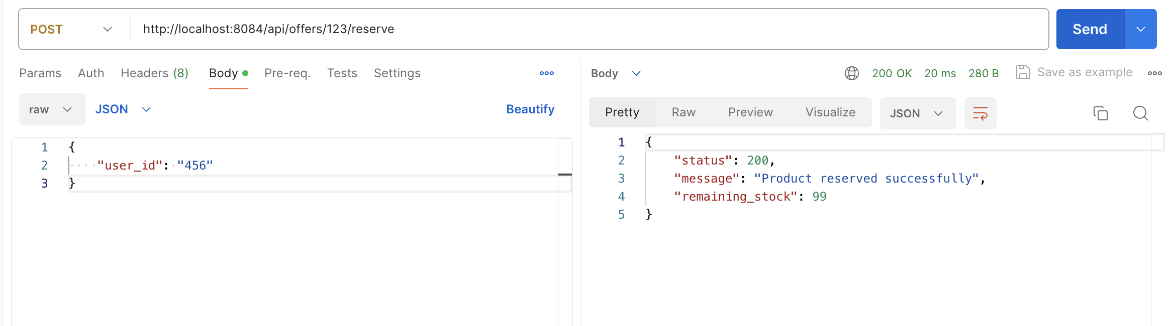 fastapi reserve product
