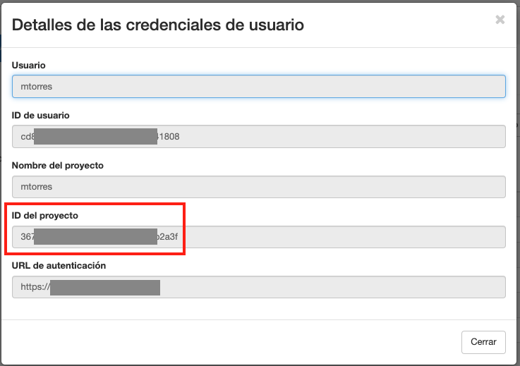 credenciales usuario