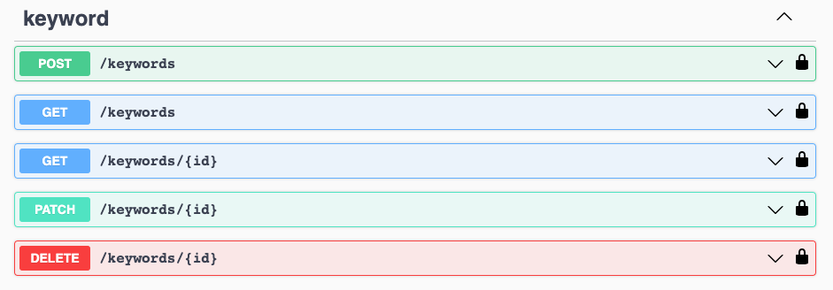 keyword endpoints