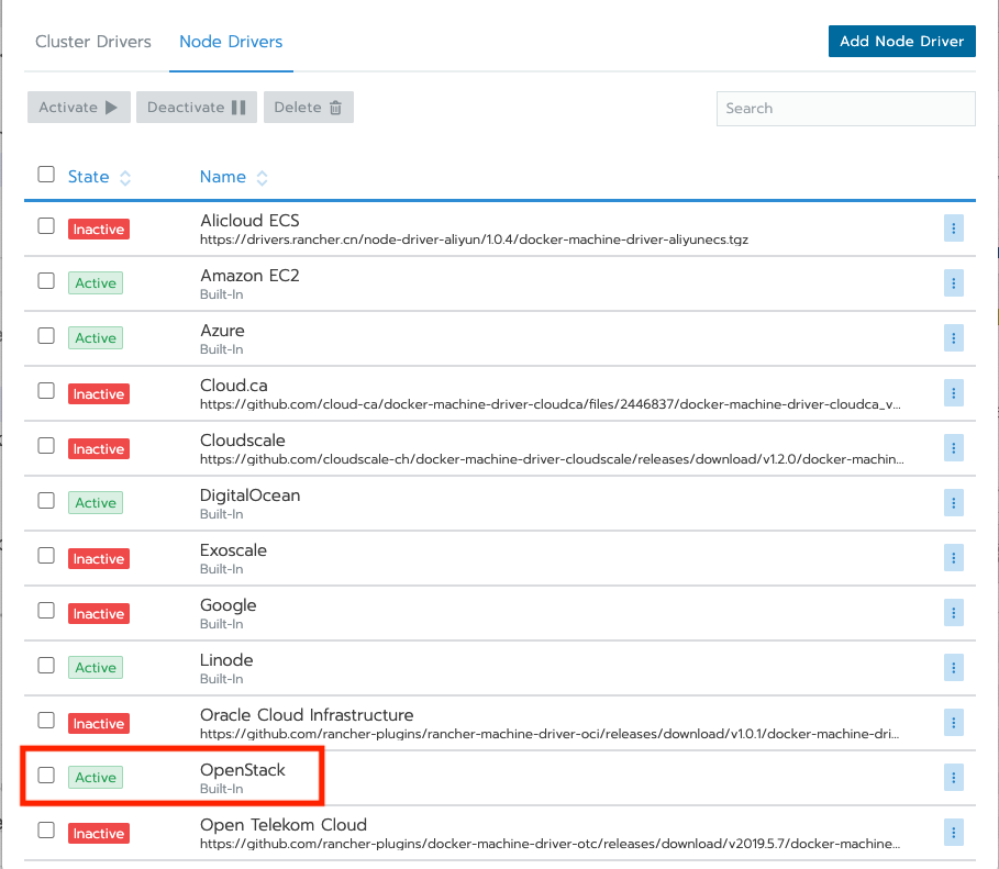 openstack node driver